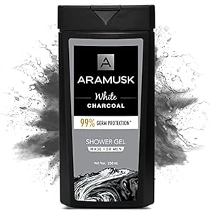Aramusk White Charcoal Shower Gel for Men